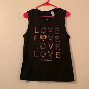 Black twist back Burn Bootcamp tank, size M